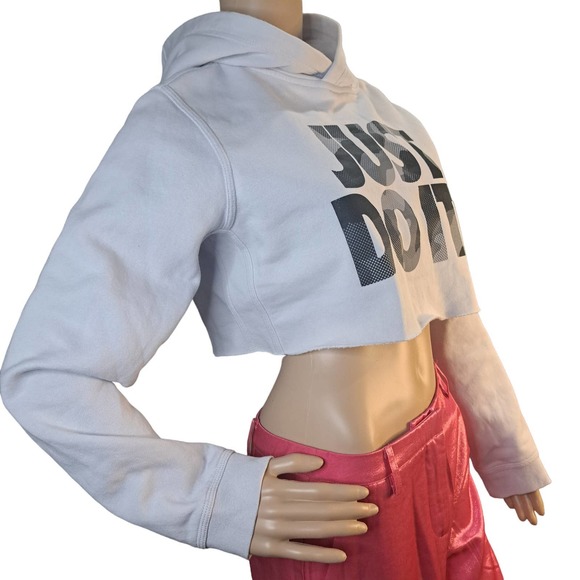 NIKE Crop Top Pullover hoodie Just Do It - Picture 3 of 4